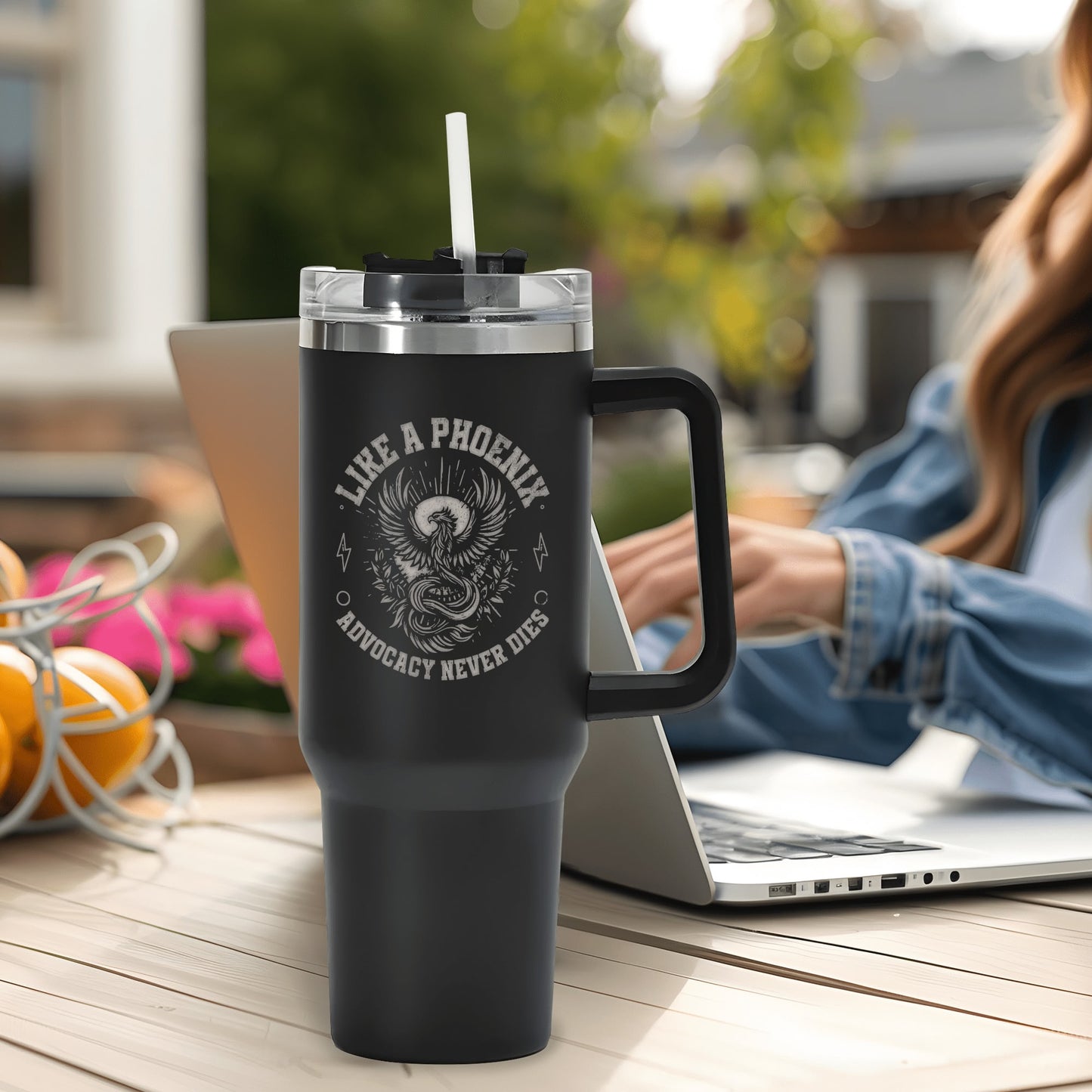 Advocacy Never Dies - Engraved 40oz Stainless Steel Tumbler