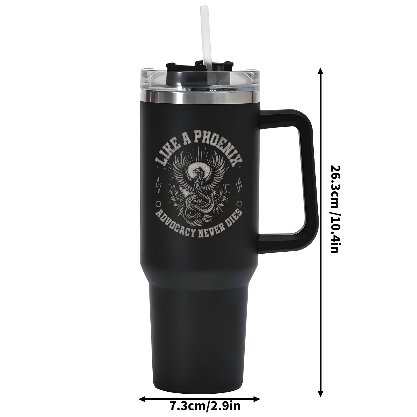 Advocacy Never Dies - Engraved 40oz Stainless Steel Tumbler