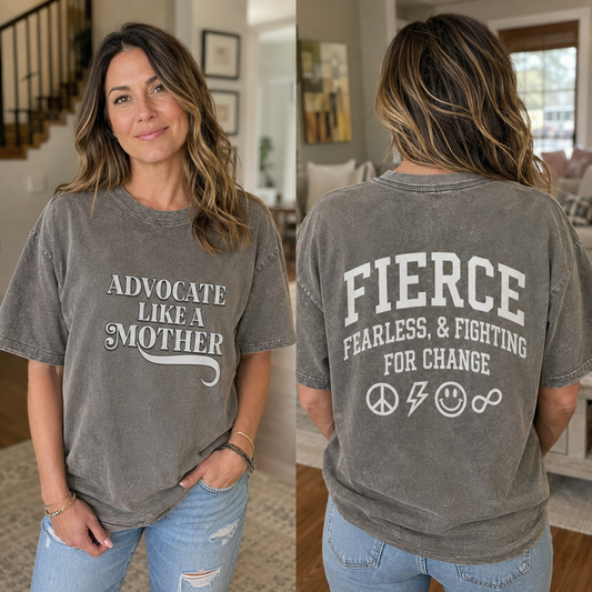 Advocate Like a Mother + Fierce Mother - Washed Cotton T-shirt