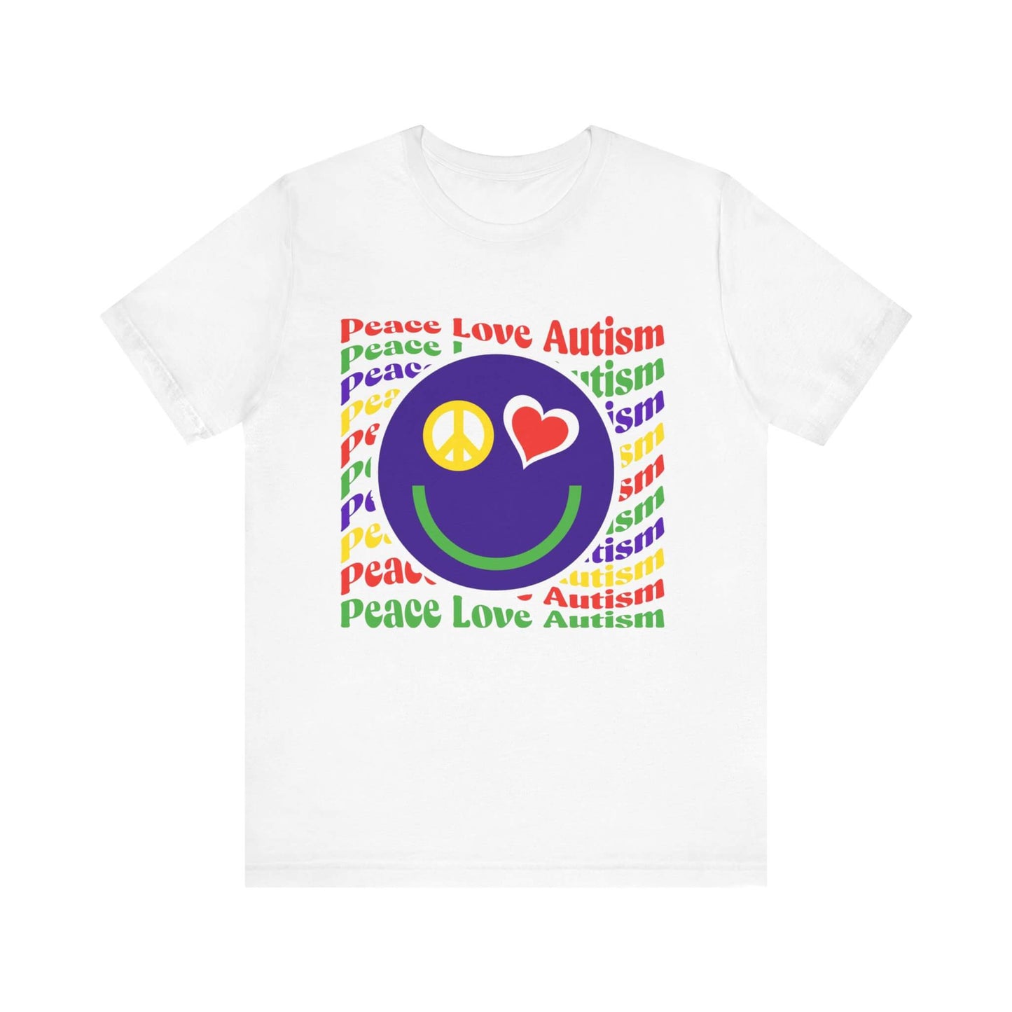 Peace Love Autism - Unisex 100% Cotton Tee