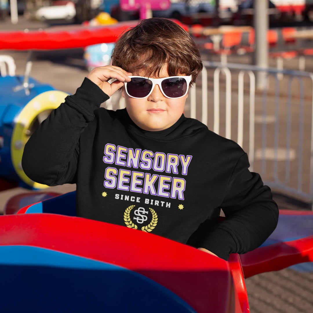 Sensory seeking since birth  - Kids Unisex Hoodie.