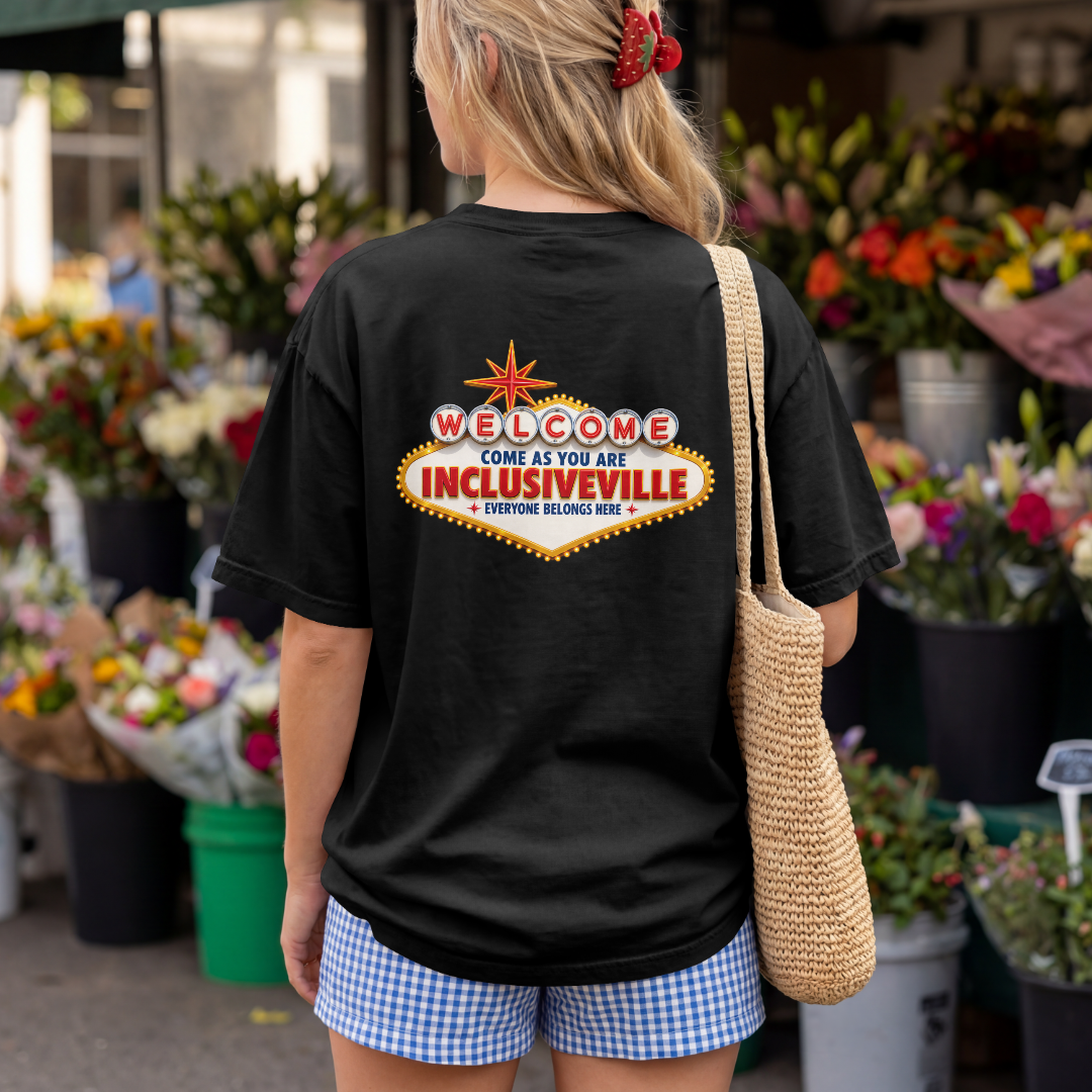 Welcome To Inclusiveville - Vegas  100% cotton T-shirt