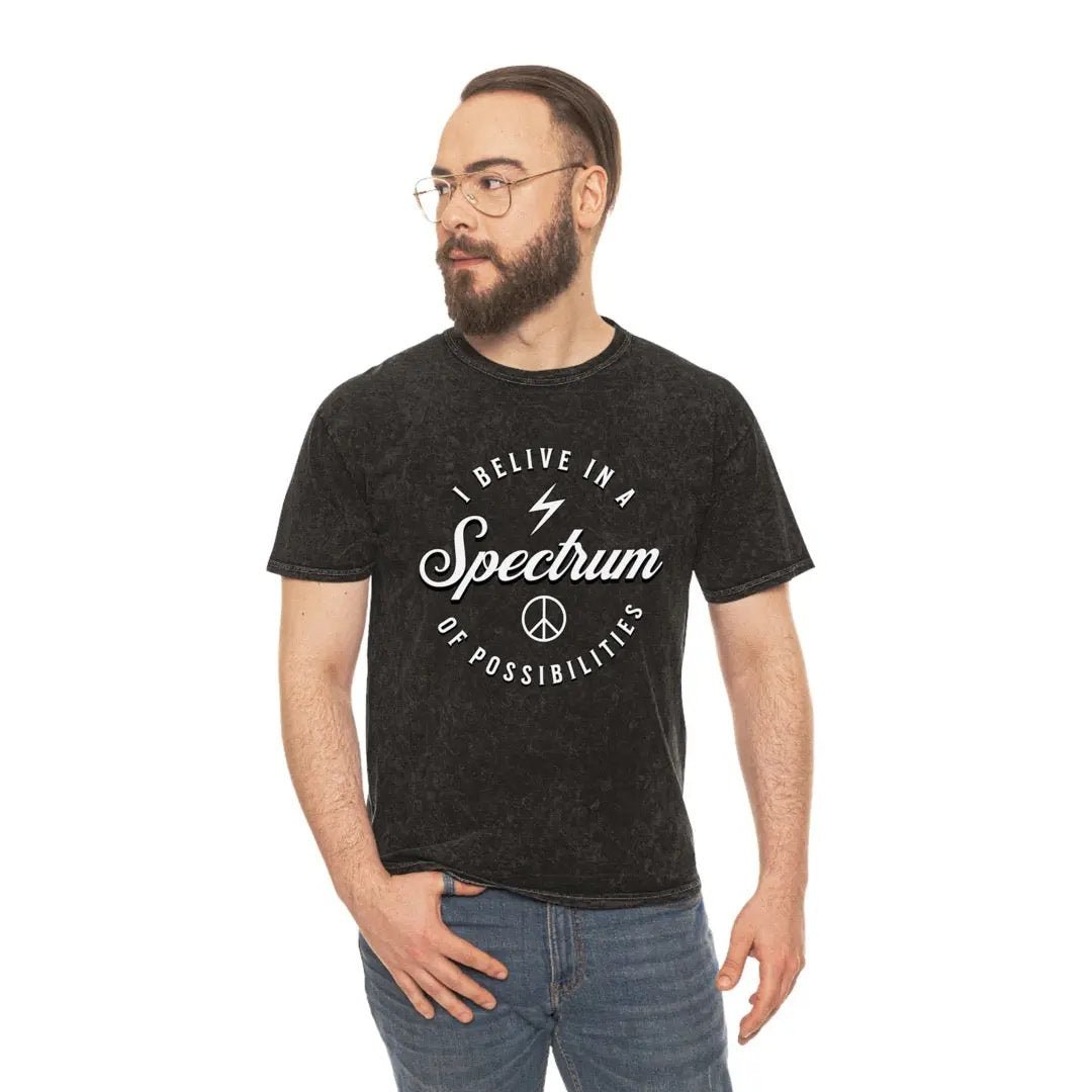 I BELIEVE IN A SPECTRUM - Washed-Cotton T-shirt