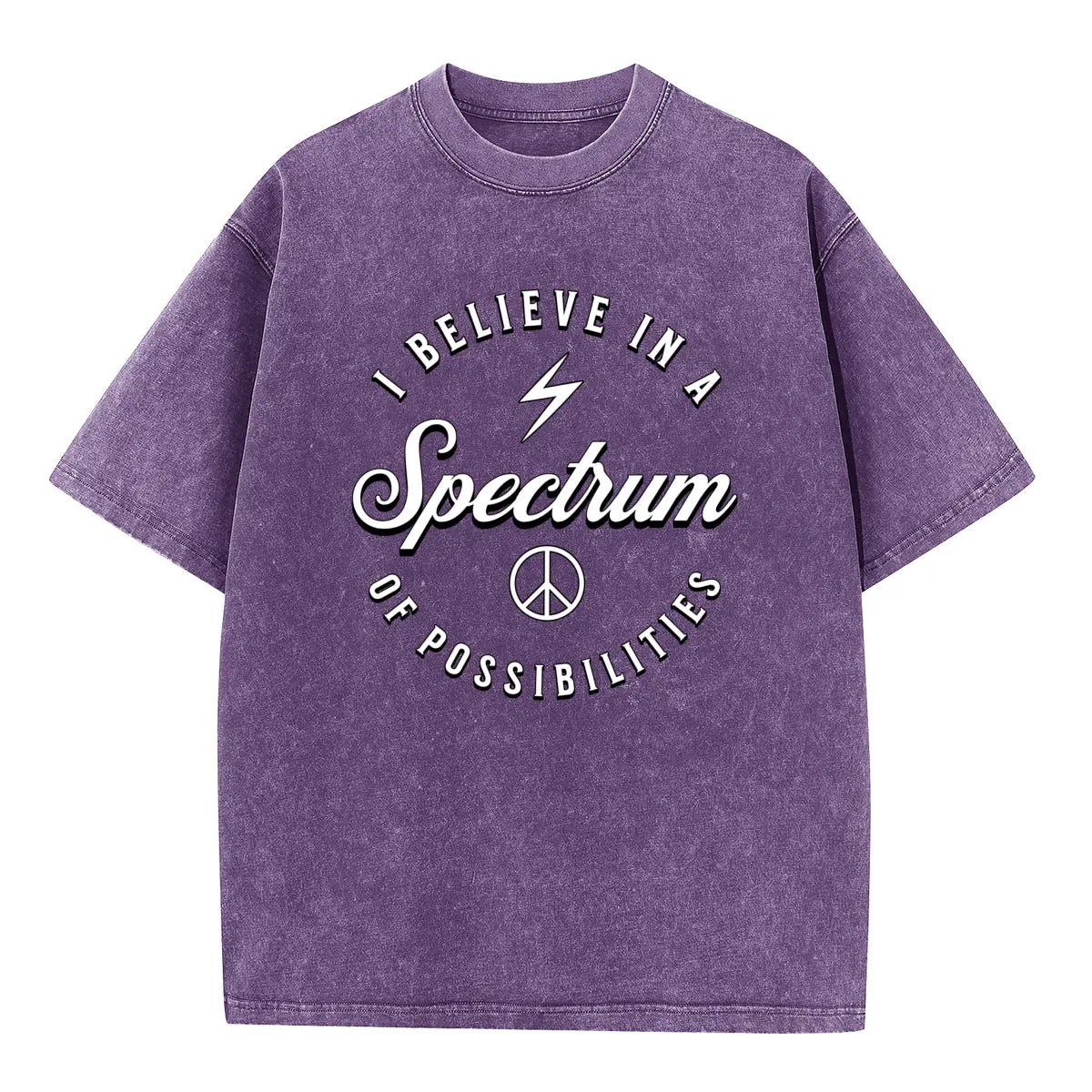 I BELIEVE IN A SPECTRUM - Washed-Cotton T-shirt