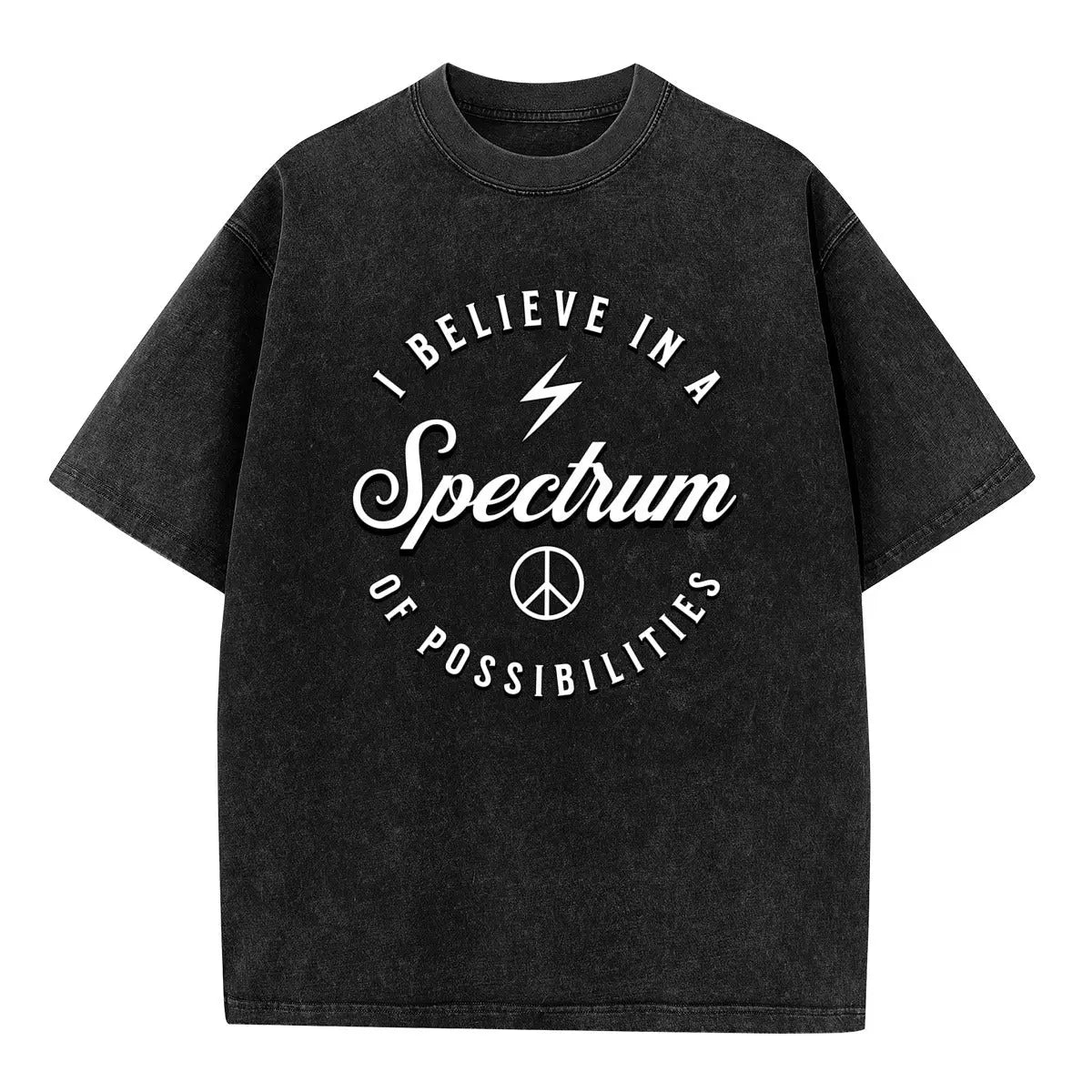 I BELIEVE IN A SPECTRUM - Washed-Cotton T-shirt